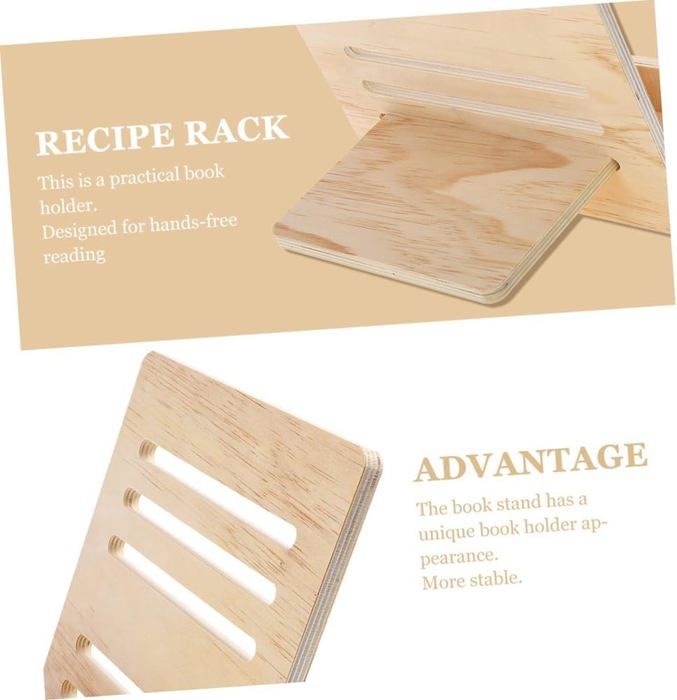Support Lecture Pliable Pupitre De Lecture Pliable 360° - Support Livre Bois & Aluminium Réglable