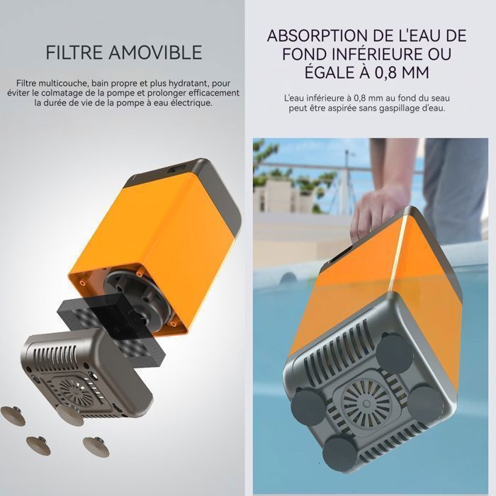 Pompe De Douche Camping 7800mAh Rechargeable - Douche Portable Avec Affichage Température Et Pression Réglable