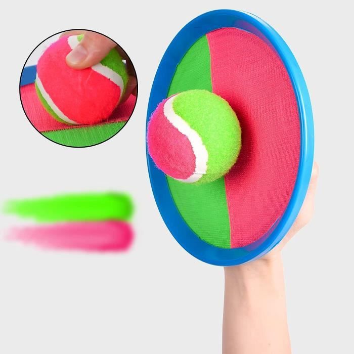 Jeu De Capture De Balle - 2 Sets De 4 Balles - Jouet Extérieur Pour Enfants - Lancer Et Attraper