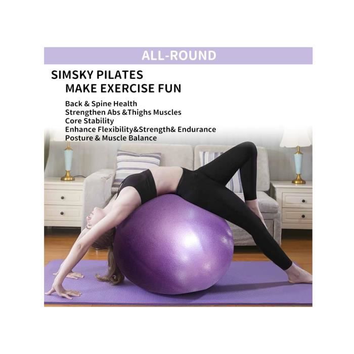 Lot De 2 Ballons Pilates 25 Cm – Anti-éclatement, En PVC, Pour Yoga, Exercices Abdominaux, Rééducation
