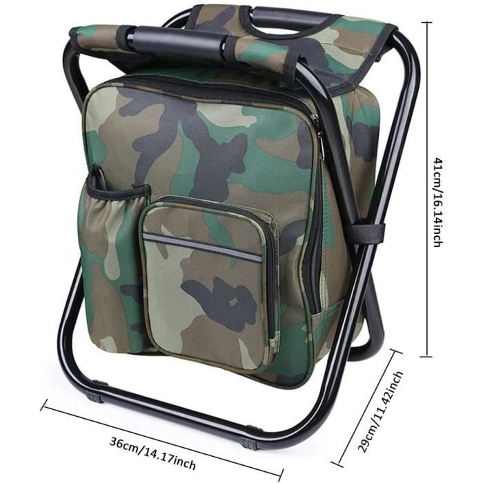 Chaise de Camping Pliant Camping Pêche Chair Tabouret Sac à Dos Sac à