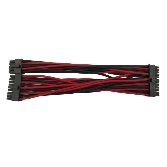 Red Rmi Block 400mm Red -Câble modulaire individuelle pour Corsair PSU RMI de PC ...