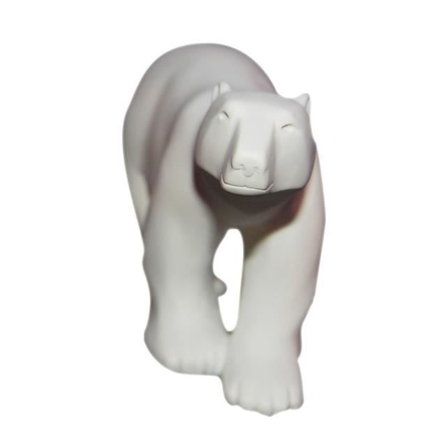 QuTbag Statues 54/33/23/7 cm Blanc Moule Ours Sculpture décor Fait