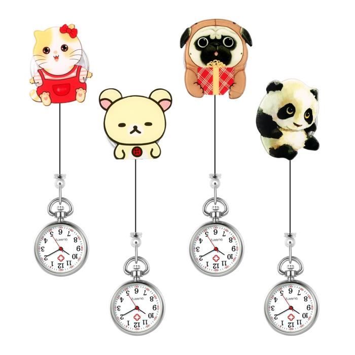 Montres montres de poche en caoutchouc souple pour infirmi res
