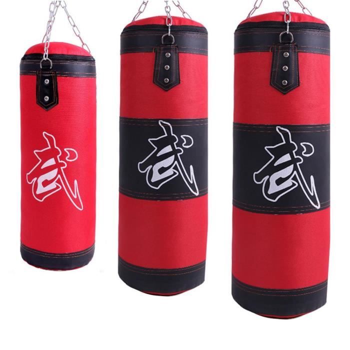 Sac De Frappe Boxe Vide – Cuir PU, Plusieurs Tailles De 60 à 120 Cm, Avec Chaîne Et Crochet, à Remplir Soi-même