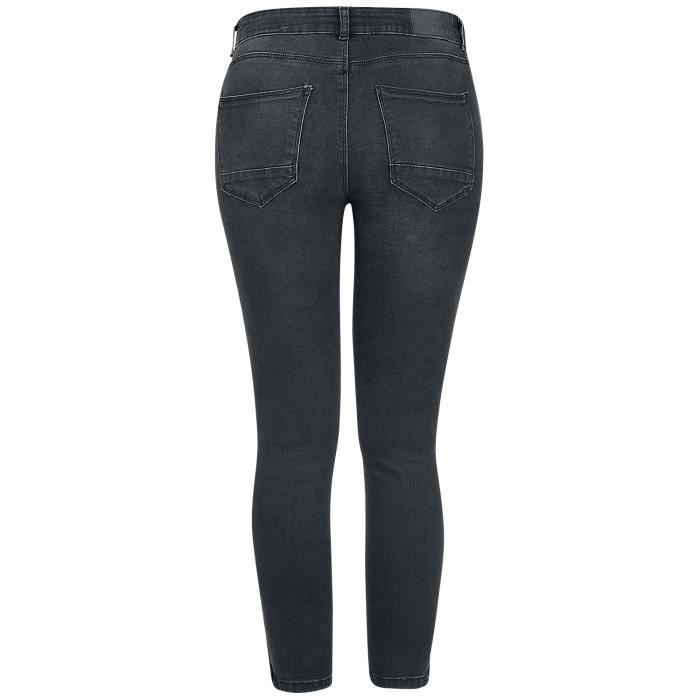 Noisy May Kimmy NW Ankle Zip Femme Jean gris fonc Gris fonc