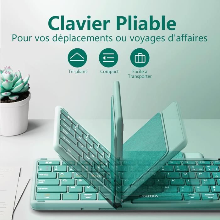 Clavier Sans Fil Clavier Bluetooth Pliable ProtoArc XK01 AZERTY - Pavé