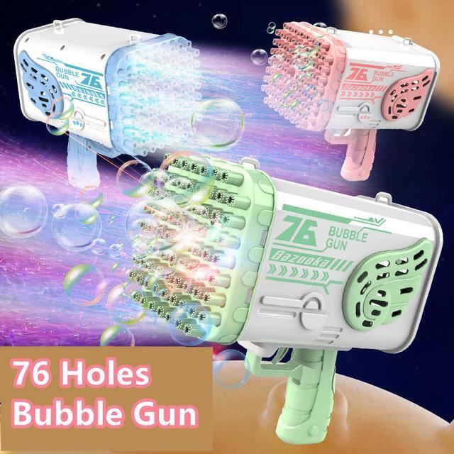 Pistolet À Bulles,80 Trous Bubble Machine Blaster,Machine A Bulle,A