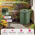 TECTAKE Tonneau Récupérateur d'eau de pluie avec Robinet et protection anti-débordement Haut amovible - Vert-2