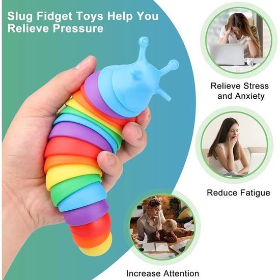Jouet pour Enfant / Fidget Pop N' Stick Chenille à ventouses / Dimension: 26x5x5 cm