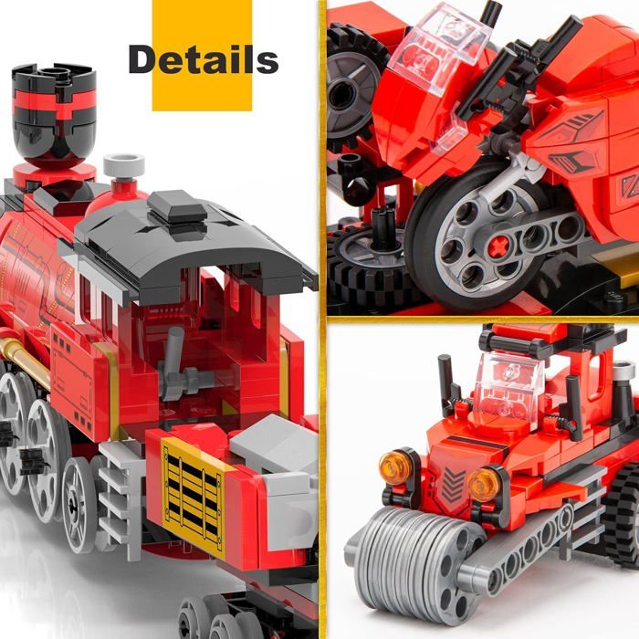 Kit Extension Rails De Train RANJIMA – 42 Pièces – Croisement 45° – Compatible Grandes Marques – Cadeau Garçon