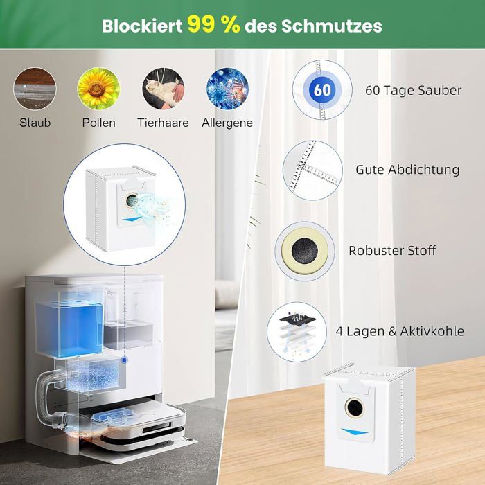 Plateau De Nettoyage Avec Séparation Multi-compartiments Pour ECOVACS