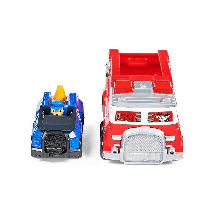 Sam Le Pompier - Mini Camion Jupiter En Métal Rouge 7,5 Cm + Carte Surprise Tigre - Véhicule Miniature Collection