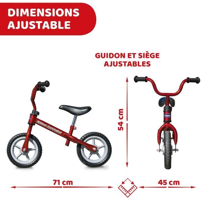 HOMCOM Draisienne enfant 3-5 ans hauteur selle et guidon réglable