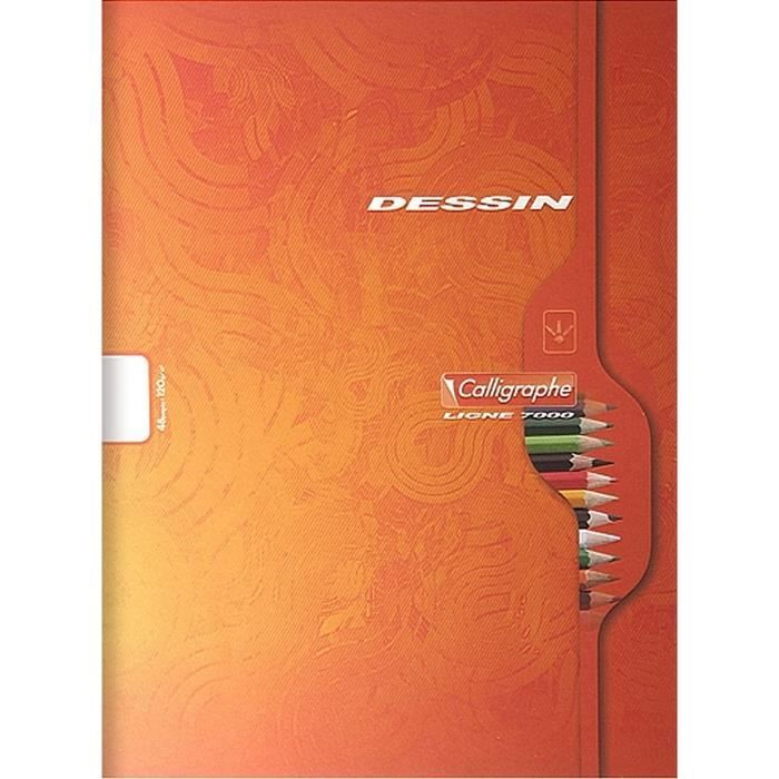 Calligraphe 7555C Un cahier de dessin (gamme 7000 de) 96 pages 24x32 cm ...