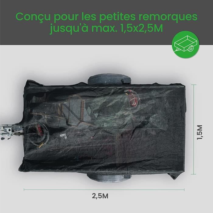 Cargova® Filet Remorque À Mailles Fines 250x150 Couverture Noir Corde  Caoutchouc Une - Cdiscount Auto