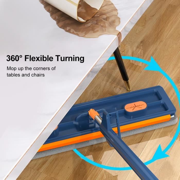 Balai Rotatif 360° Avec Manche Télescopique (78-170 Cm) - Pour Sols, Murs, Voiture, Nettoyage Humide Et Sec - 2