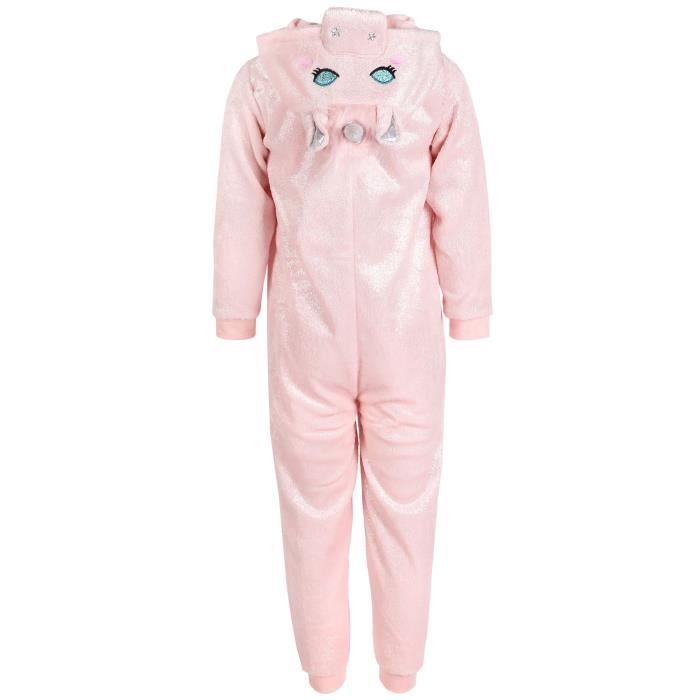 Pyjama une piece pour enfant licorne Rose Cdiscount Pret a Porter
