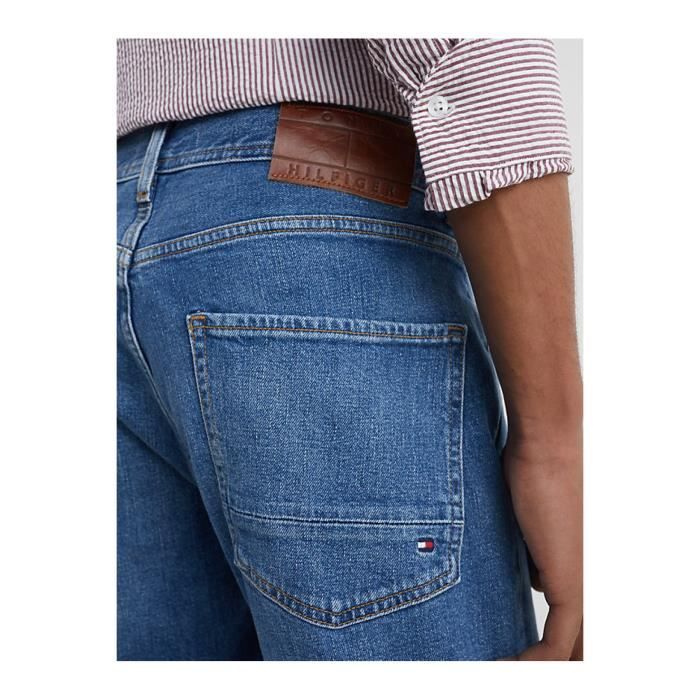 Jean droit en coton stretch Tommy Hilfiger Homme Bleu