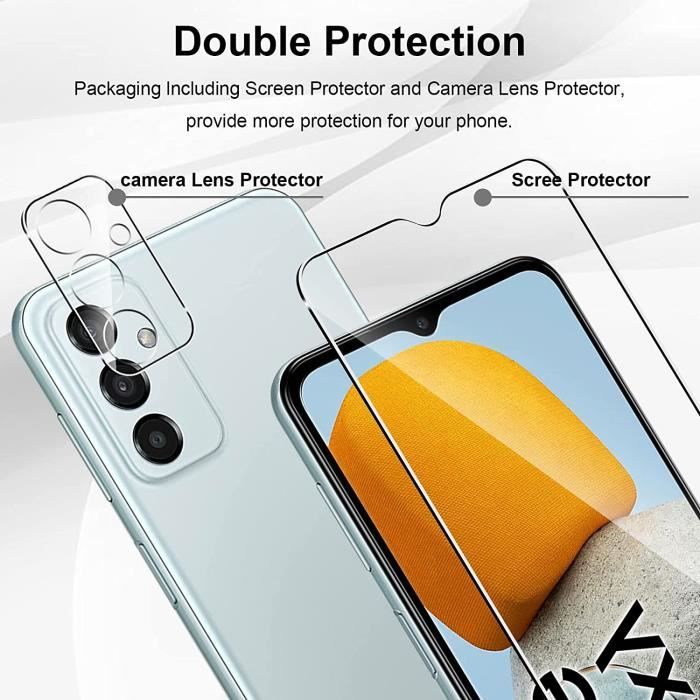 Pack de 3 Film de Protection d'écran en Verre Trempé pour Samsung Galaxy  M23 5G / M13 4G, avec 3 Pièces Caméra Arrière Protecteur - Cdiscount  Téléphonie