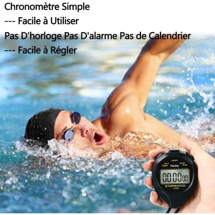 Chronomètre sport numérique minuteur, chronomètre étanche avec fonction  d'alarme pour les entraîneurs et les arbitres de fitness sportif