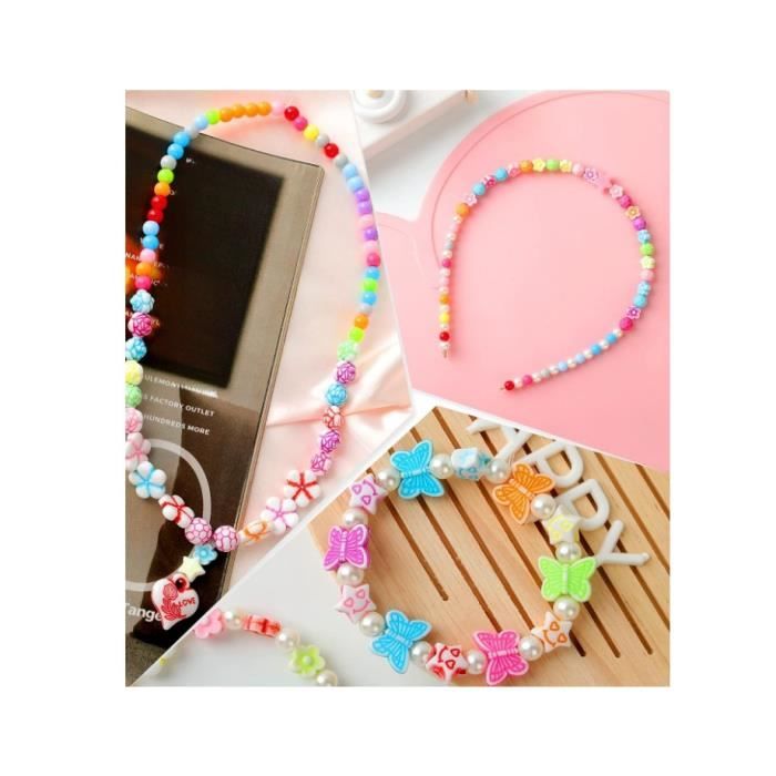 Perles pour Bracelet,Varié Kit Bracelet & Perles Bijoux Enfant