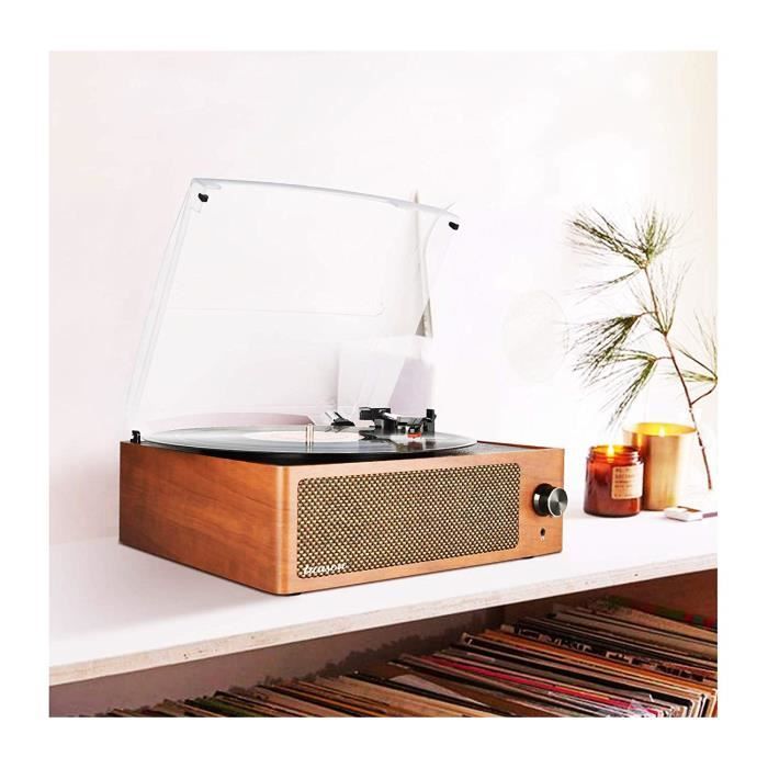 Lauson XN092 Tourne Disque Design Vinyle Vintage Bois Ch ne