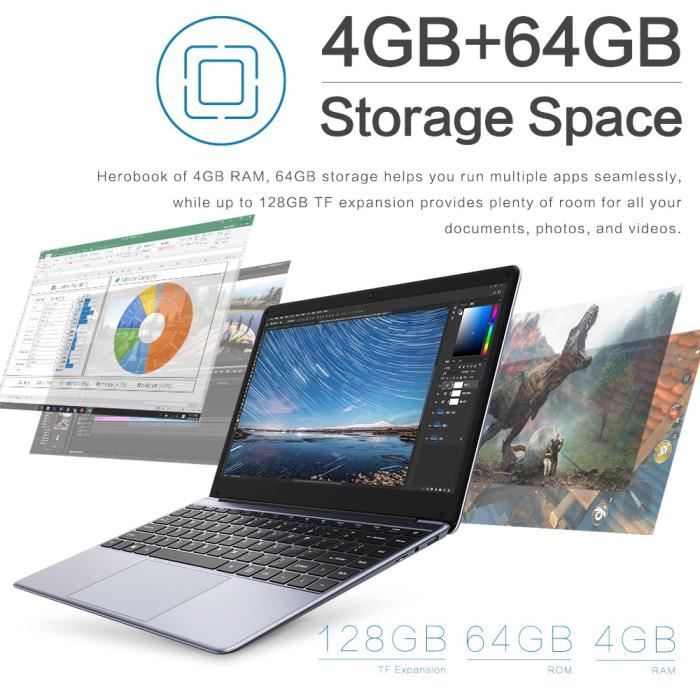  HeroBook 14.1" Ordinateur Portable Tablette3