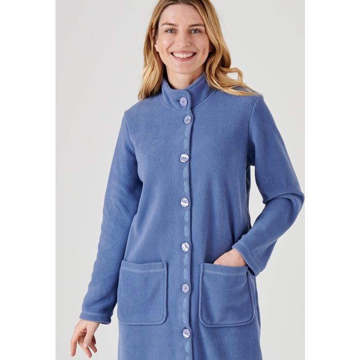 Damart Robe de chambre Thermolactyl en maille polaire Bleu