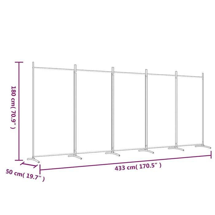 VidaXL Cloison De Séparation 4 Panneaux Pliable 200x200 Cm Noir - Paravent Intimité Salon Chambre Tissu