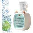 Ventilateur – Combinant refroidissement par air, veilleuse, trois vitesses de ventilation, humidification et éclairage LED – Bleu