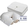 déliktess® - 100 Housses protège têtière jetable pour table de massage - Spunlace - coupe Y-0