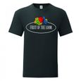 T-shirt manches courtes col rond grand logo Fruit Of The Loom Leo - Noir-0