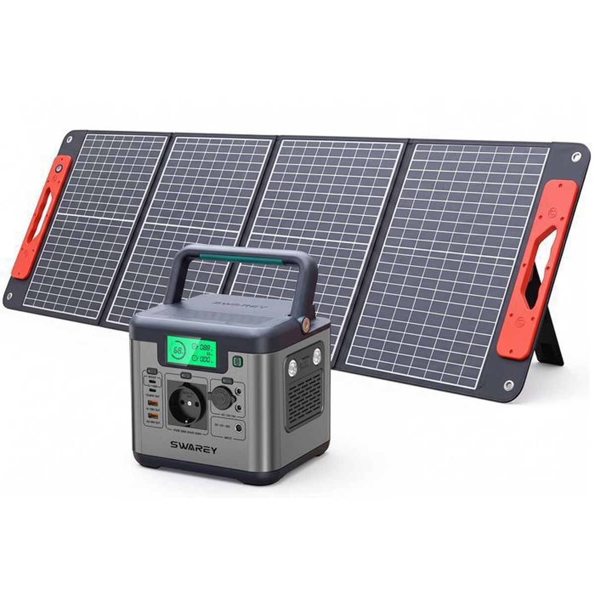 Support Panneau Solaire Réglable 5-30W - Aluminium Noir - Pour Montage Mur Ou Sol