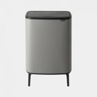 BRABANTIA Poubelle Bo Touch Bin Hi - 2 x 30 L - Mineral Concrete Grey