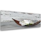 FEEBY Tableau Décoration Murale Orchidées blanches Zen 30x90 cm Impression sur Toile fleur Feng Shui Motifs Uniques pour salon