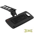 Support Clavier Coulissant Sous Bureau - Réglable Hauteur/Angle - Plateau 63.5x25cm - Max 5kg