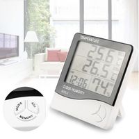 CPROPRO Digital LCD Interieur Thermomètre Hygromètre Testeur Humidité Horloge Cadeau