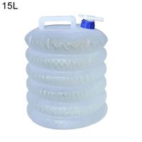 Sac de sport,Sac seau pliable en plastique blanc de qualité alimentaire 5-10-15L,conteneur de bouteille en plein air pour - Type 15L