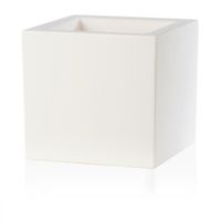 Pot de Fleurs Carré Blanc - IDRALITE - Schio Cubo - Capacité 55 lt - Ø 50x50 cm
