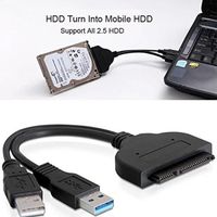 Adaptateur USB 3.0 vers SATA, Câble USB 3.0 vers SATA pour disque dur 2.5 SSD,HDD