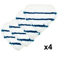 Lot de 4 tampons de Nettoyage de Rechange lavables Lingettes en Microfibre pour Balai Vapeur pour FSM1610 FSM1630 SMP30