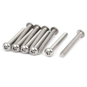 Lot De 10 Vis Torx Inviolables M6x20mm En Acier Inoxydable 304, Tête Bouton, Par Uxcell