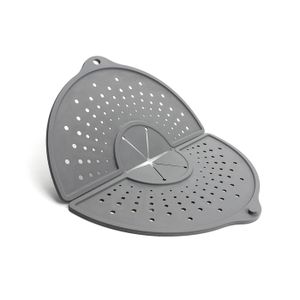 Amagogo Couvercle Anti-Éclaboussures 33cm En Acier Inoxydable Maillage Fin - Poignée Bois Pour Poêle Et Friture