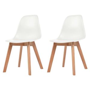 JYMTOM Chaise en Plastique avec Pieds en M/étal et Les Roues Tournantes au Style Moderne blanc, 1