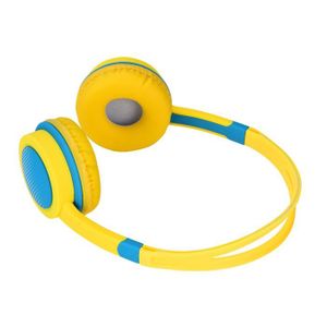 CASQUE - ANTI-BRUIT écouteurs 85db Casque pour enfants avec protection auditive à volume limité de 85 dB Casque filaire pour enfants (Rose, jaune, KA488