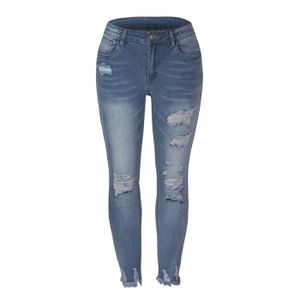 Jean slim déchiré femme pas cher shop