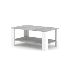 TABLE BASSE Table Basse Tagus- béton clair/blanc
