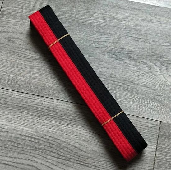 Ceinture De Taekwondo/karaté/judo Double Enveloppe - Polyester/coton, Rayures, Tailles Multiples
