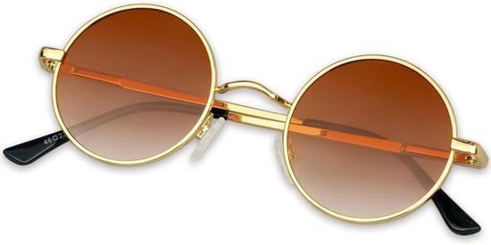 Lunettes De Soleil Ronde Hommes Et Femmes Polarisée Vintage Rétro